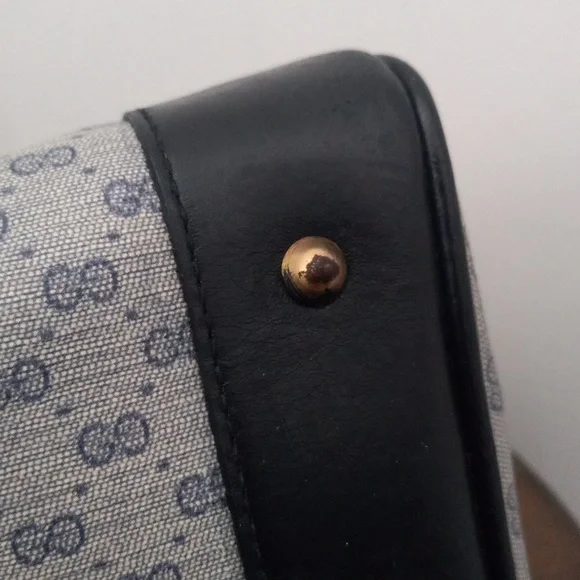 Authentic Vintage Gucci GG Monogram Micro Guccissima Boston Doctor Shoulder Bag - Picture 7 of 11